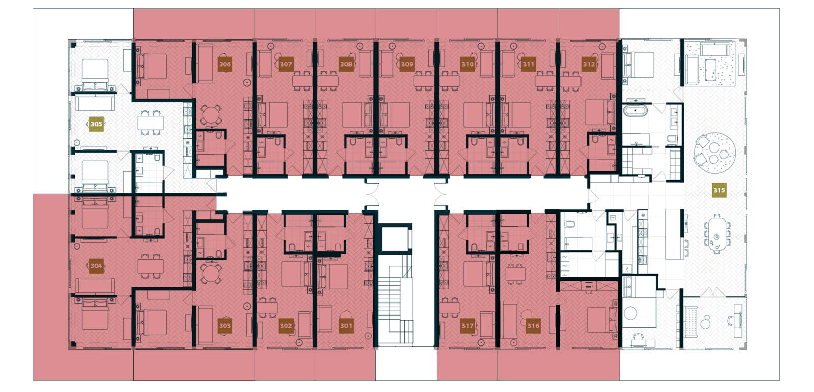 Sprzedaż apartamentów na 3 piętrze. Sea & Lake Mielno Resort