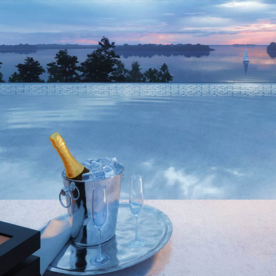 Strefa wypoczynkowa z basenem - Apartamenty Sea & Lake Mieln