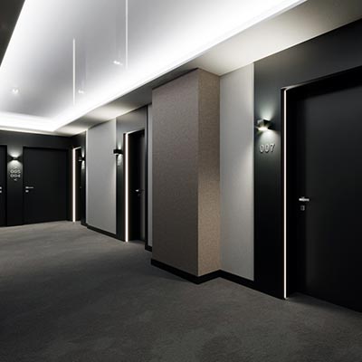 Apartamenty Sea & Lake Mielno - wizualizacja korytarzy