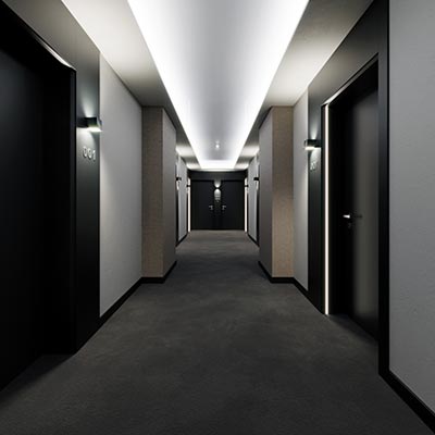 Apartamenty Sea & Lake Mielno - wizualizacja korytarzy